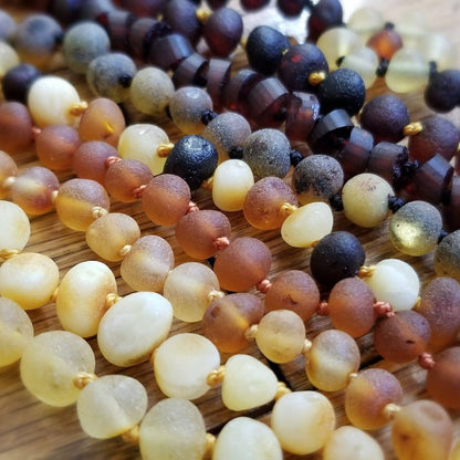 Raw Multi Baltic Amber Necklace