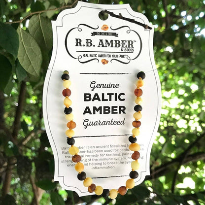 Raw Multi Baltic Amber Necklace