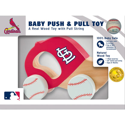 Baby Fanatics - St. Louis Cardinals MLB Wood Push & Pull Baby Toy