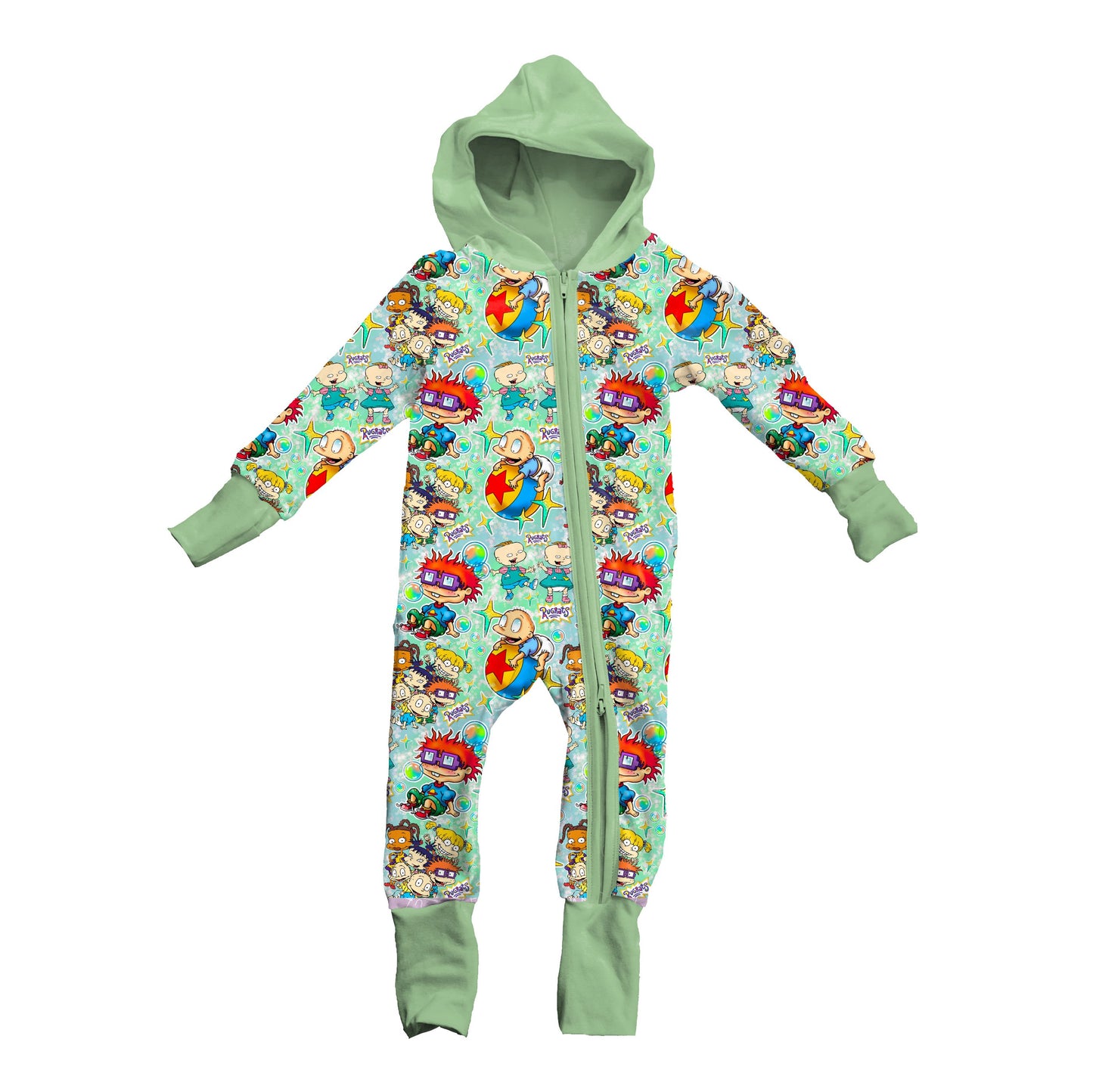 90's Kid Hooded Bamboo Zippy Pajamas