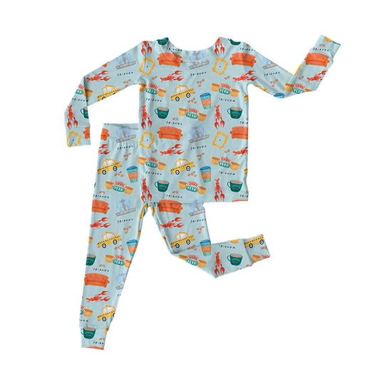 New York Friends Bamboo Long Sleeve Two Piece Pajama Set