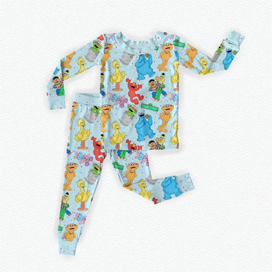 Sesame Street Bamboo Long Sleeve Two Piece Pajama Set