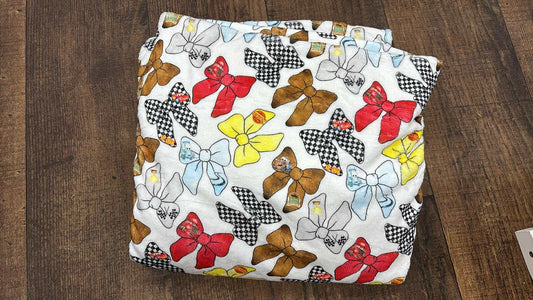 Cars Bows Minky Plush Blanket