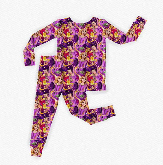 Rapunzel Bamboo Long Sleeve Two Piece Pajama Set