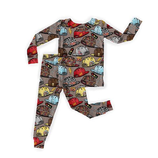 Cars Snapbacks Bamboo Long Sleeve Two Piece Pajama Set