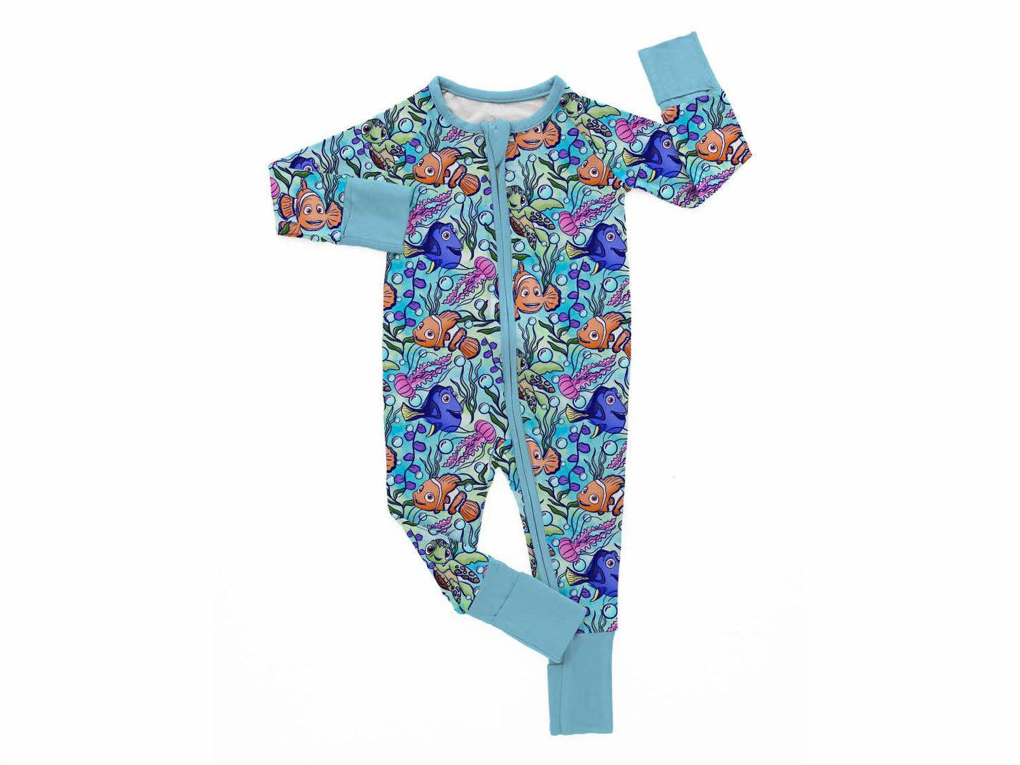 Shark Food Bamboo Zippy Pajamas