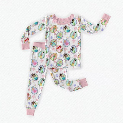 Easter Girlies Bamboo Long Sleeve Two Piece Pajama Set