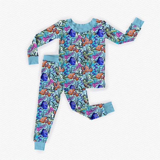 Shark Food Bamboo Long Sleeve Two Piece Pajama Set