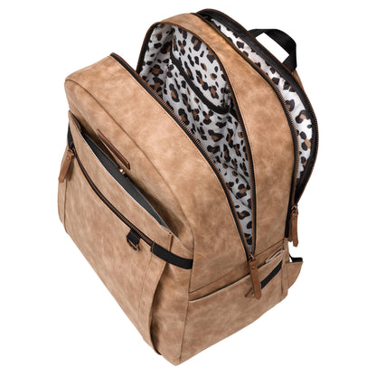 2-in-1 Provisions Backpack in Brioche Faux Leatherette