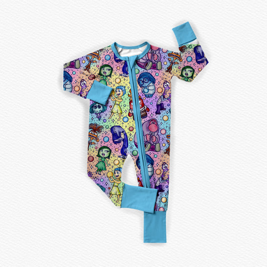 Emotions Watercolor Bamboo Zippy Pajamas