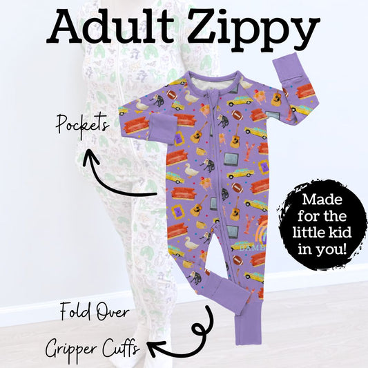 I'll Be There For You Adult Bamboo Zippy Pajamas