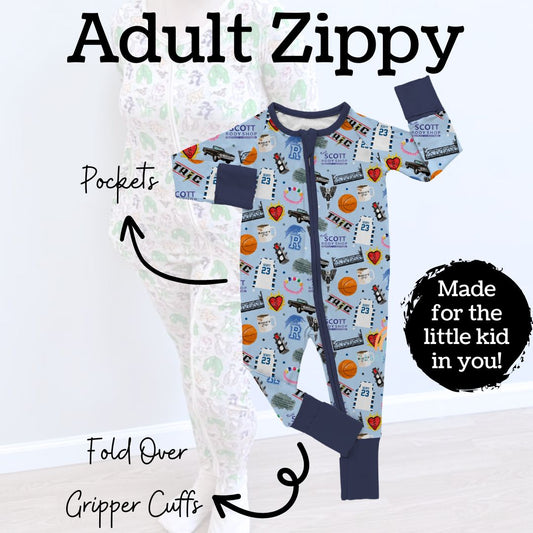 One Tree Hill Adult Bamboo Zippy Pajamas