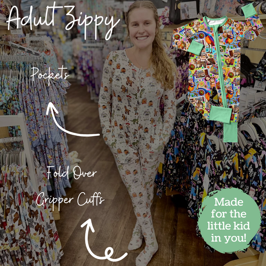 Adventure Awaits Adult Bamboo Zippy Pajamas