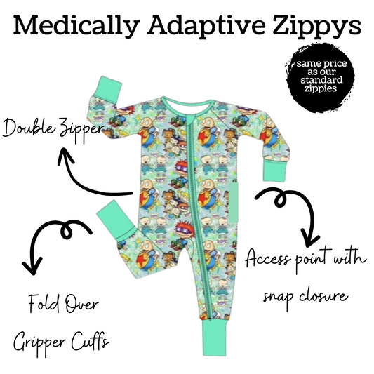 90's Kid Bamboo Medically Adaptive Zippy