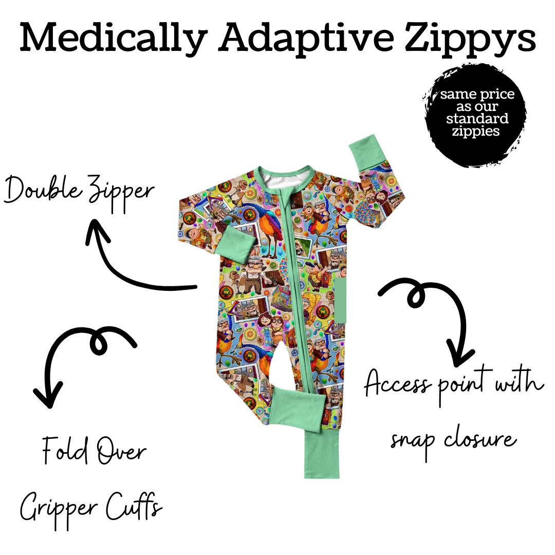 Adventure Awaits Bamboo Medically Adaptive Zippy