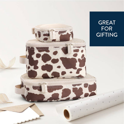 Giddy Up! Cow Print Pack Like a Boss™ Packing Cubes