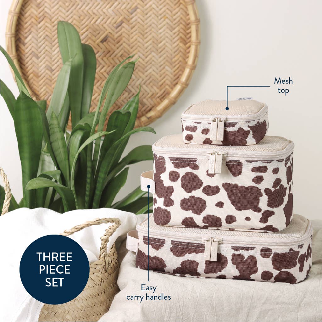 Giddy Up! Cow Print Pack Like a Boss™ Packing Cubes