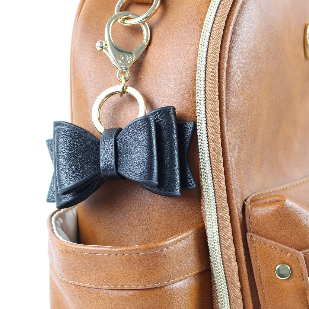 Itzy Ritzy Black Boss Bow™ Keychain Charm