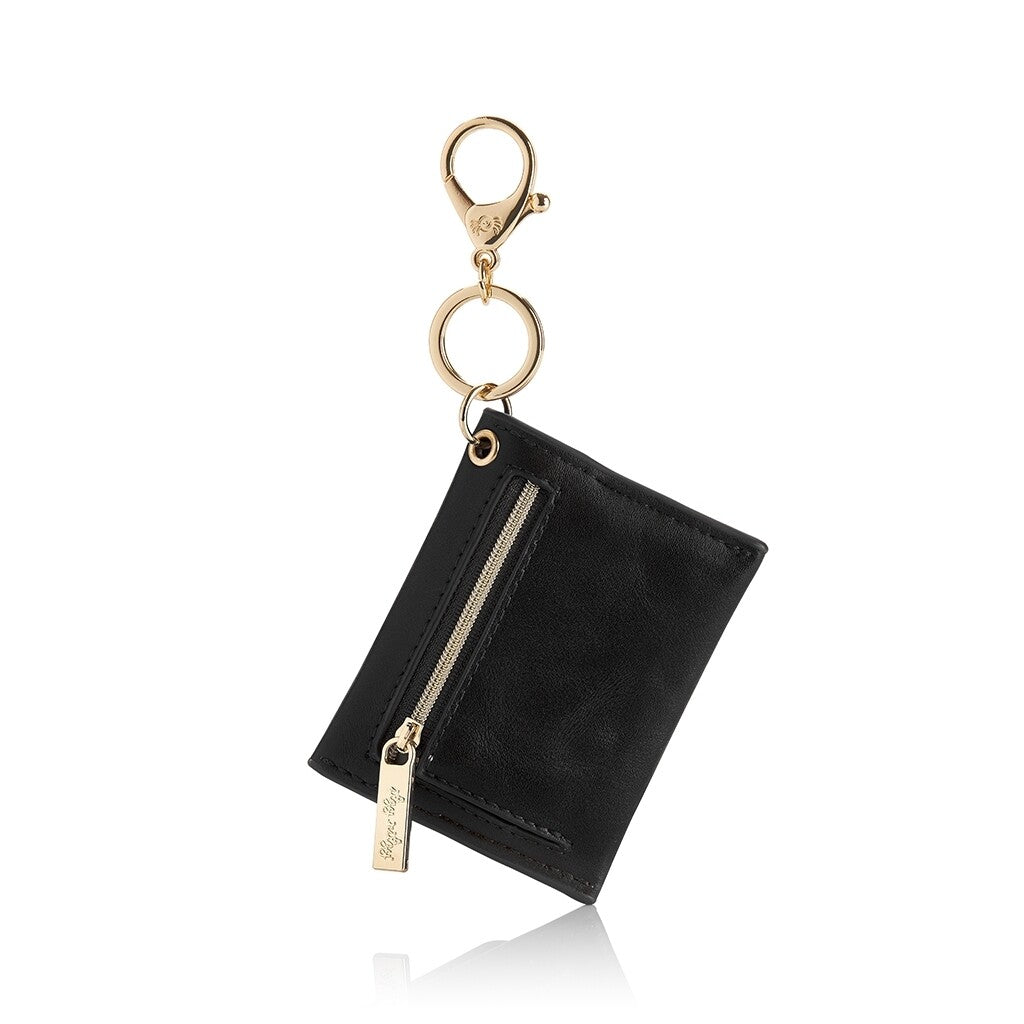 Itzy Ritzy Mini Wallet™ Card Holder & Key Chain Charm- Black