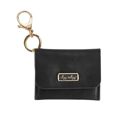 Itzy Ritzy Mini Wallet™ Card Holder & Key Chain Charm- Black