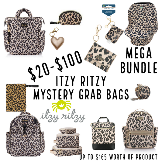 Itzy Ritzy Mystery Grab Bag - $110 Value - teethers, charms, bags, accessories