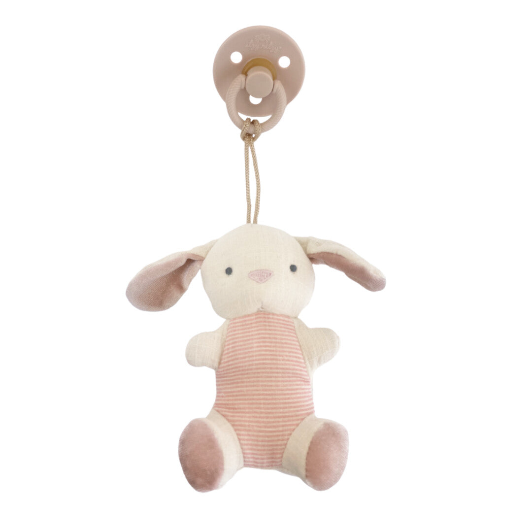 Bitzy Pal Bunny Natural Rubber Pacifier & Stuffed Animal - Itzy Ritzy