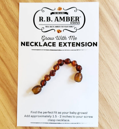 Dark Cognac Baltic Amber Jewelry Extender