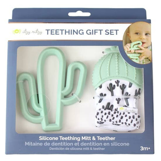 Itzy Ritzy Itzy Mitt & Chew Crew Teething Gift Set- Cactus