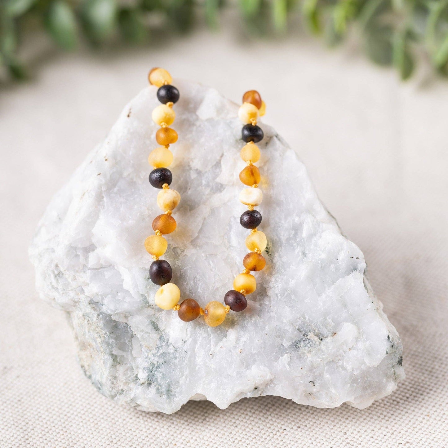 Raw Multi Baltic Amber Necklace