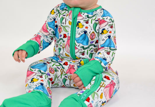 Little Mermaid Bamboo Zippy Pajamas