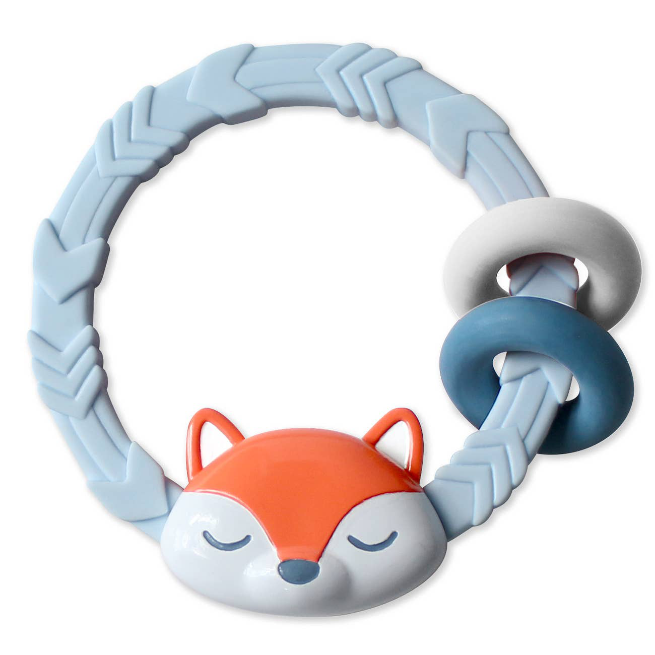 Itzy Ritzy Rattle Blue Arrow Fox