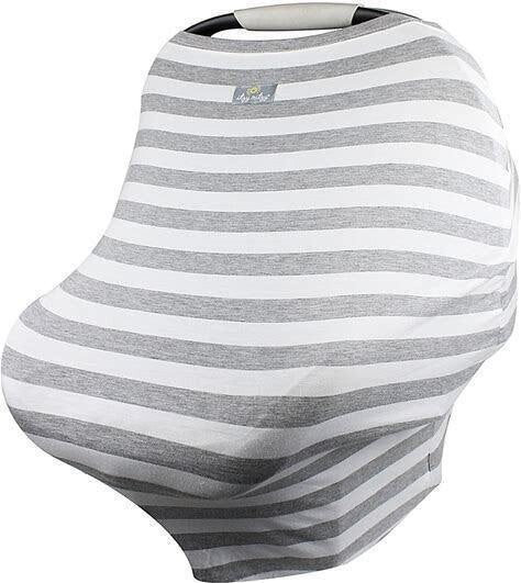 Itzy Ritzy Mom Boss 4-in-1 Multicover - Grey & White Stripe