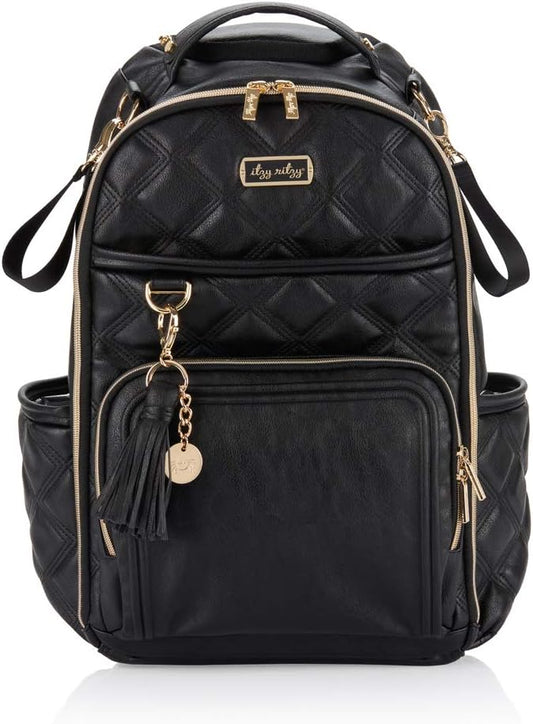 Boss Plus Backpack Diaper Bag Baby Essentials In Mystic Black By Itzy Ritzy