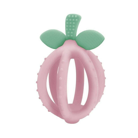 Itzy Ritzy Bitzy Biter™ Teething Ball & Training Toothbrush- Pink Lemonade