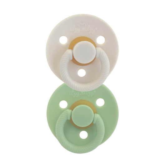 Itzy Soother Mint/White Natural Rubber Pacifiers Paci - Itzy Ritzy