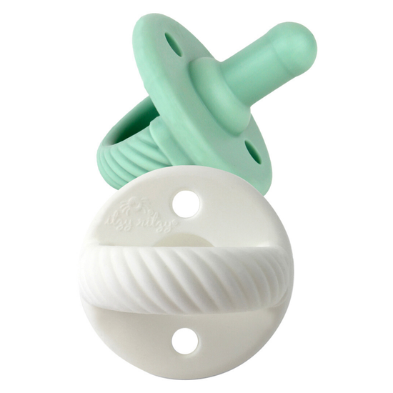 Sweetie Soother - Pacifier 2-Pack Baby Essentials In Green And White Cables By Itzy Ritzy