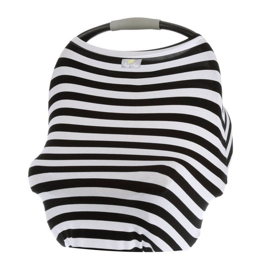 Itzy Ritzy Mom Boss 4-in-1 Multicover - Black & White Stripe